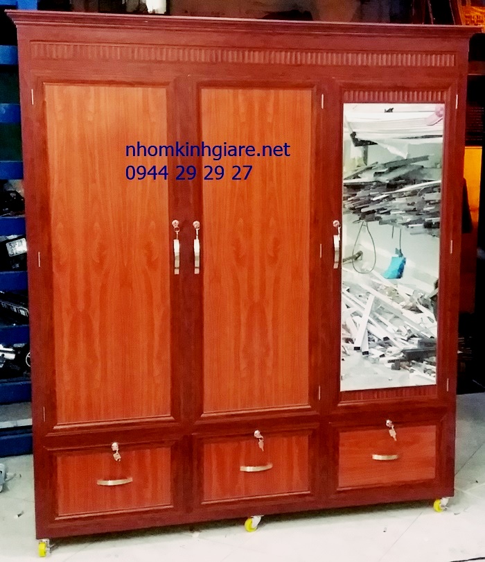 Thi công tủ quần áo nhôm kính cho khu tập thể Quận Bình Tân