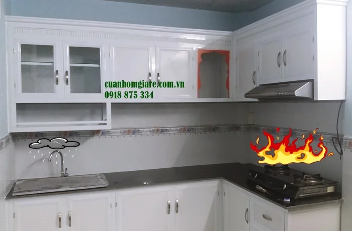 tủ bếp nhôm kính quận 7 1