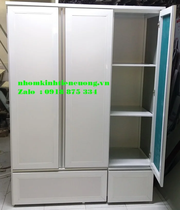 Tủ quần áo nhôm kính alu 2