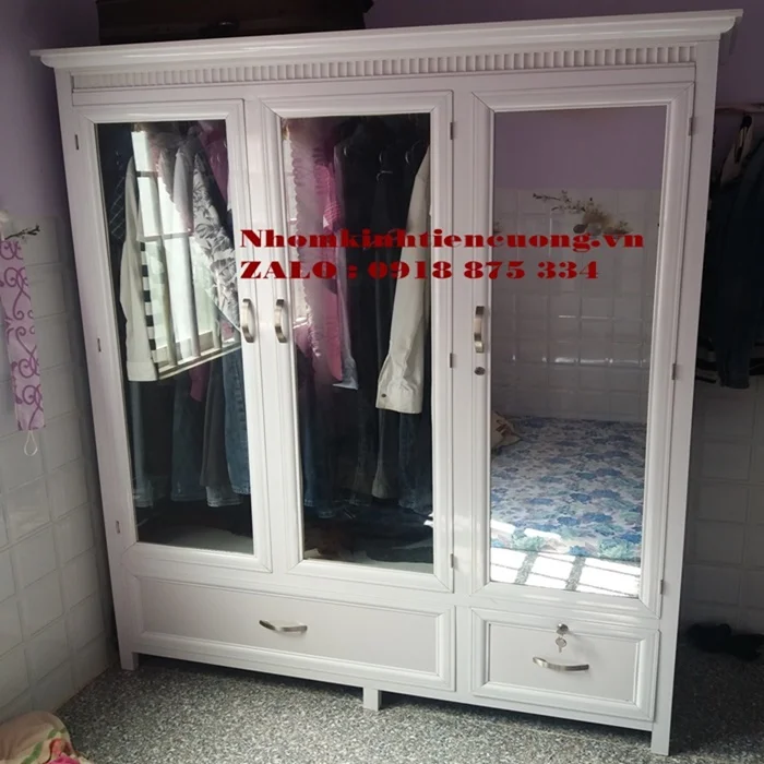 Tủ quần áo nhôm kính alu 3