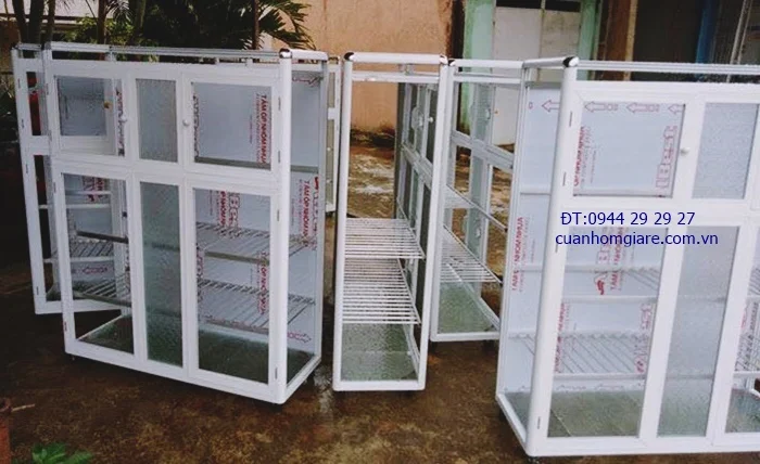 Tủ chén nhôm kính giá rẻ 3
