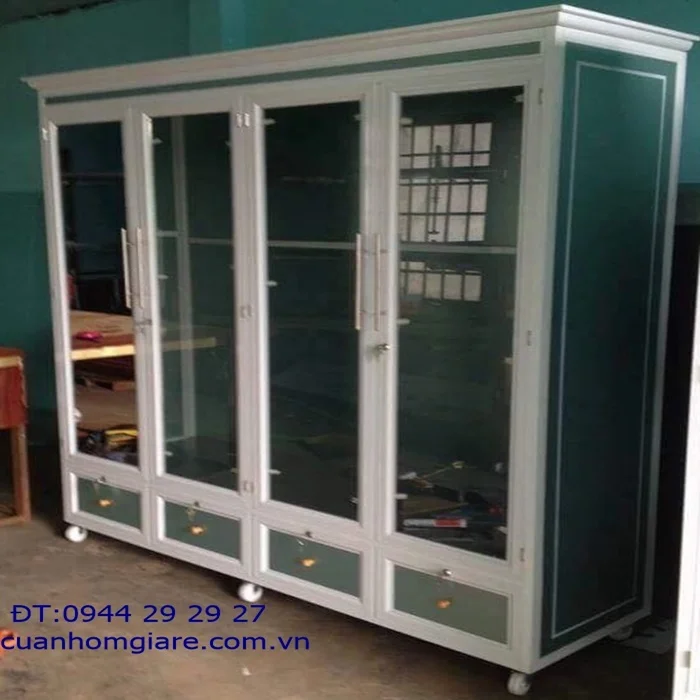 Cách làm tủ quần áo nhôm kính 1
