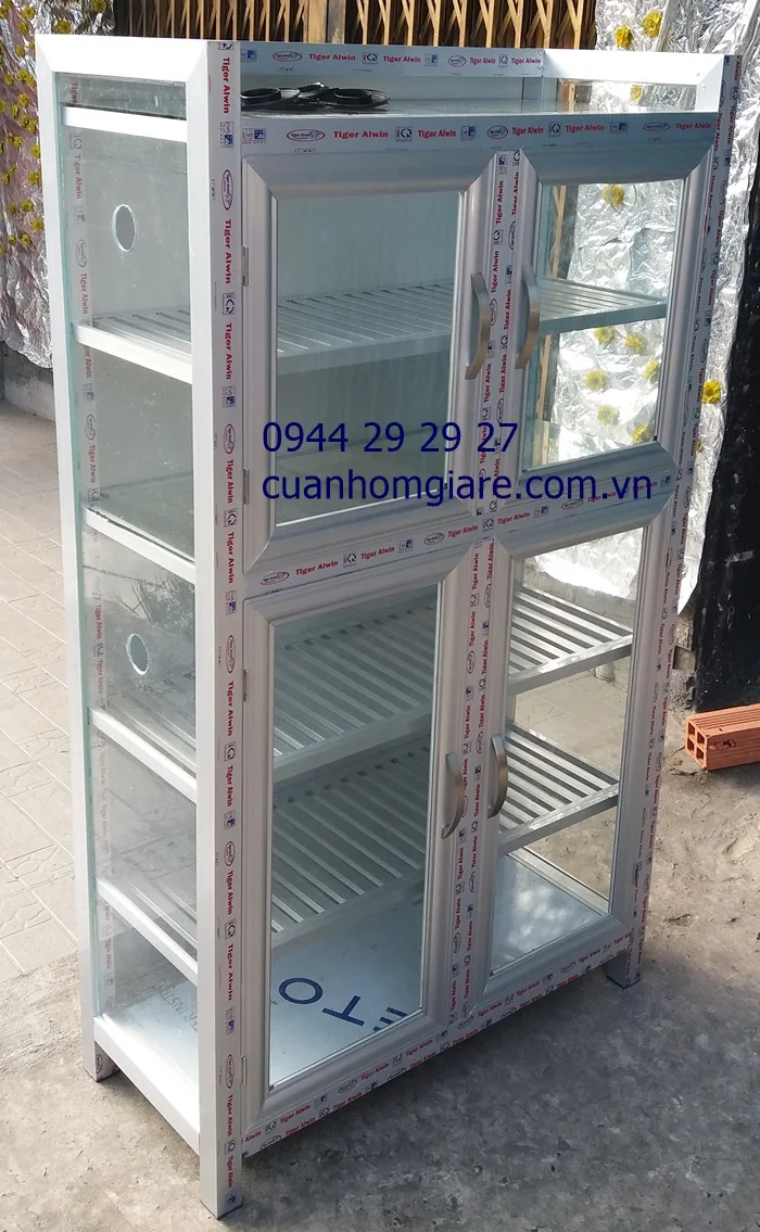 Tủ chén nhôm kín giá rẻ tphcm 2