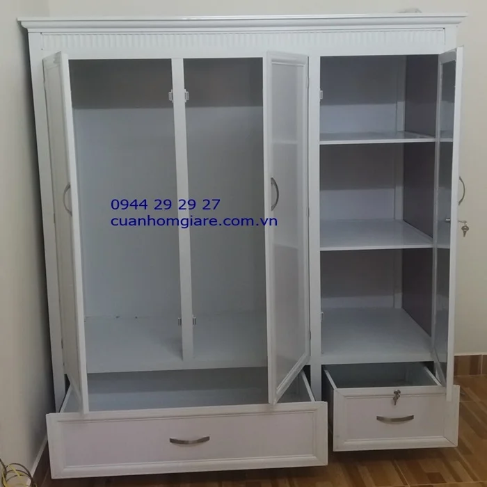 Làm tủ quần áo nhôm kính 3