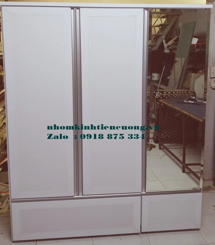 Làm tủ quần áo nhôm kính 1