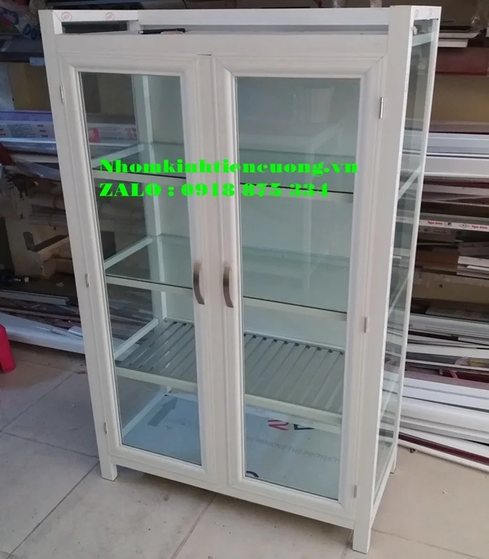Mua tủ chén nhôm kính 1