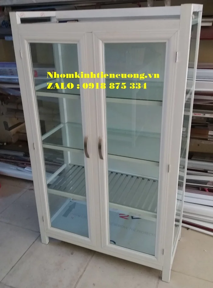 Tủ chén nhôm kính nhỏ&nbsp;1