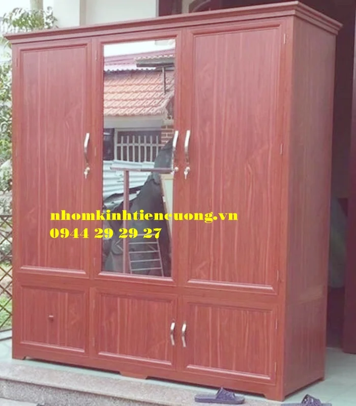Mẫu tủ quần áo bằng nhôm kính đẹp 3