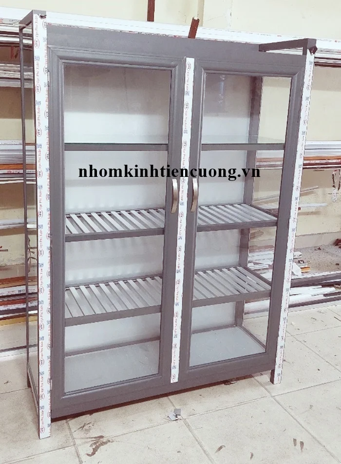 Mua tủ chén nhôm kính 4