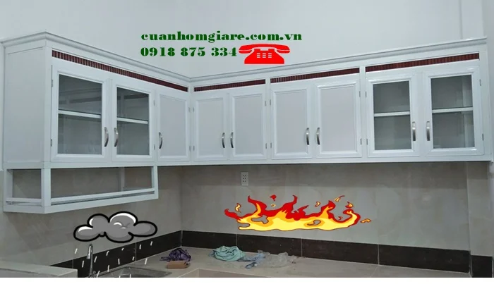 Tủ bếp nhôm kính Sài Gòn 1