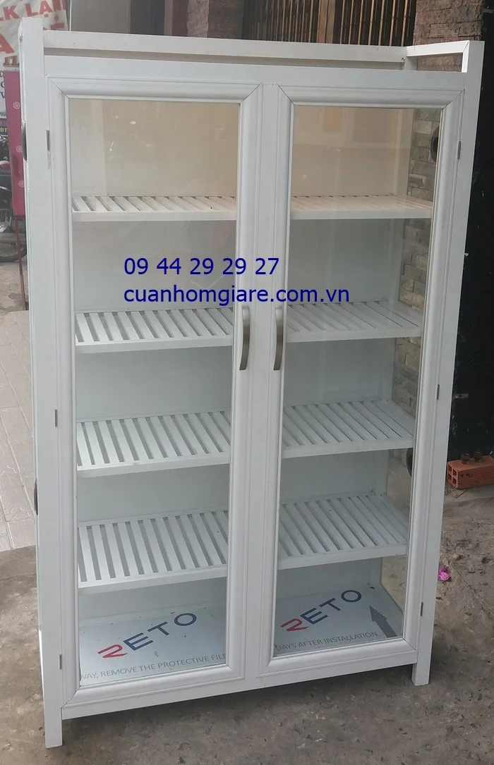 Tủ nhôm kính đựng chén bát 7