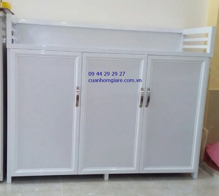 Tủ nhôm kính đựng chén bát 5