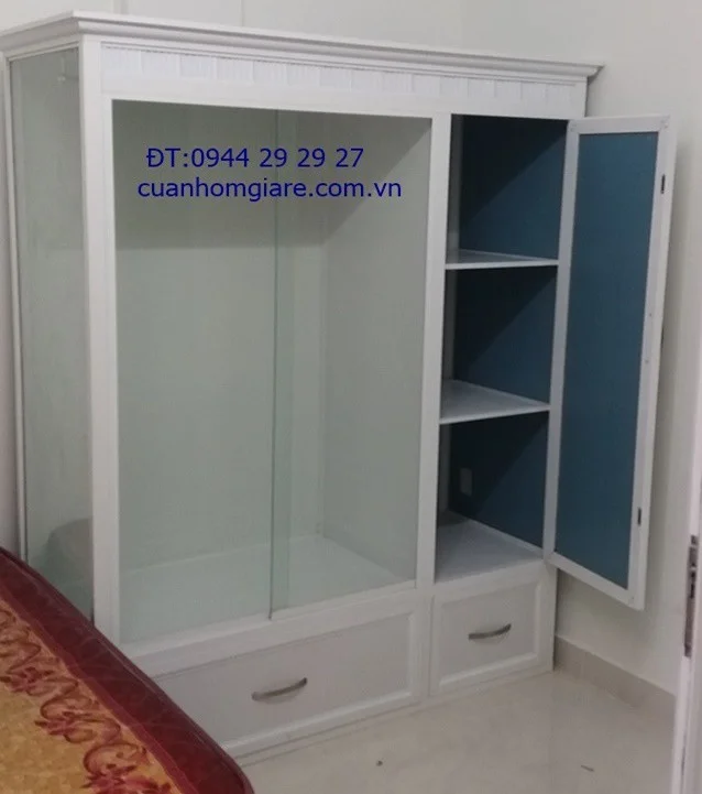 Tủ quần áo nhôm kính 5