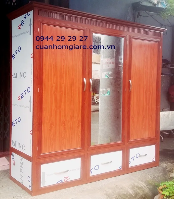 Tủ quần áo nhôm kính 9
