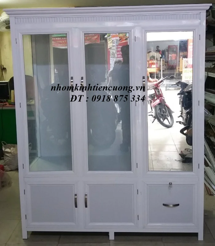 Tủ quần áo nhôm kính 7