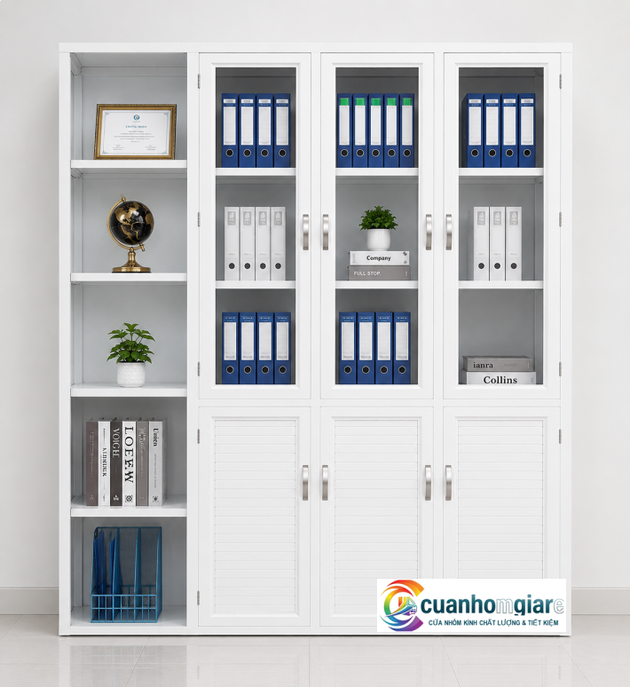 Tủ hồ sơ nhôm kính cánh lùa tiện lợi