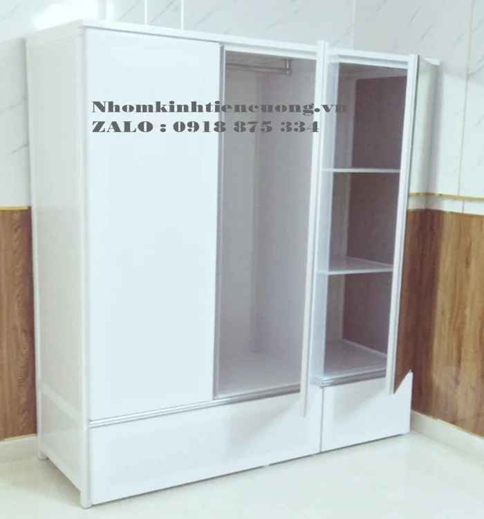 Tủ quần áo nhôm kính 3